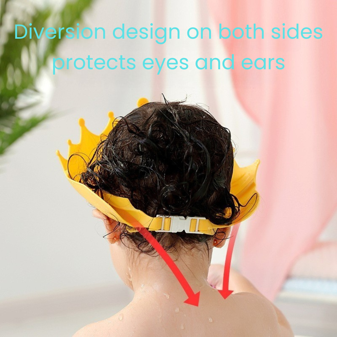 RoyalRinse™ | Crown Shower Cap for Toddlers